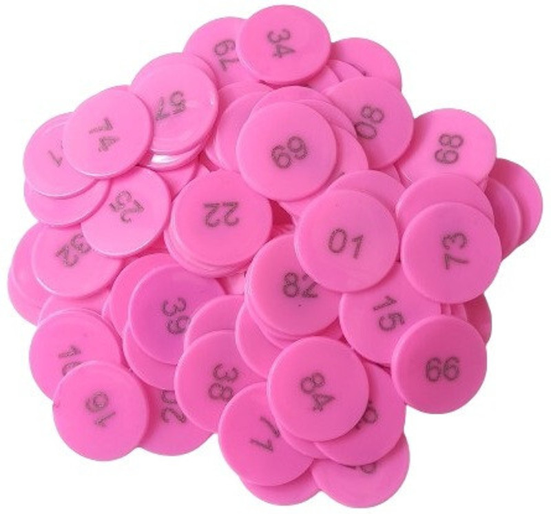 MOREL EMBOSSED 1TO 1000 NUMERICAL PLASTIC TOKEN COIN(31MM) FOR SHOP BOARD GAMES,SCHOOL(White)