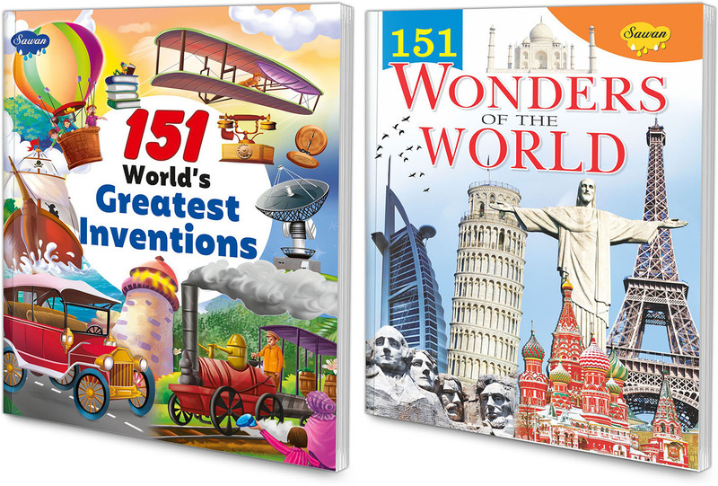 GO WOO Set Of 2 Story Books | 151 Series | Greatest Inventions & Wonders Of World(Silver)