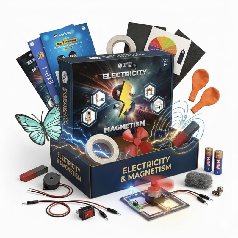 PW Curious Jr. Electricity & Magnetism Science Projects Kit(Multicolor)