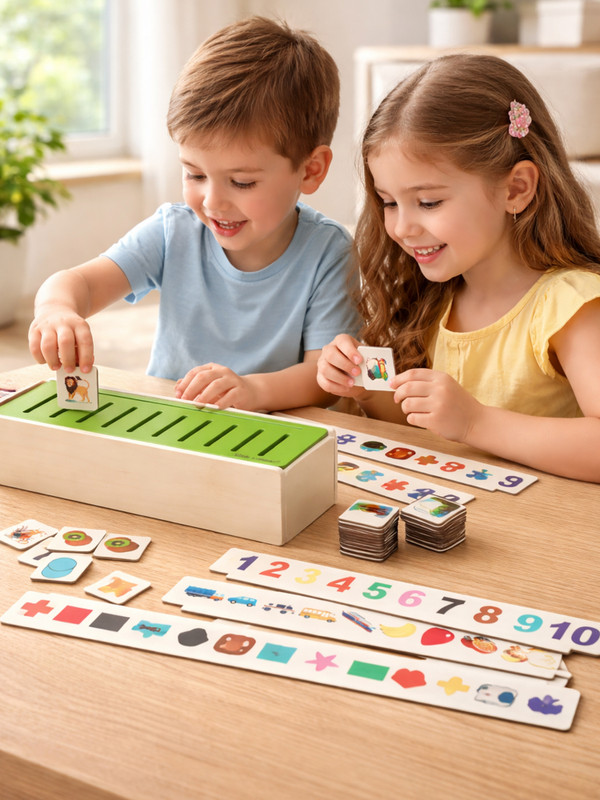 little ginnie Sort in The Box, Montessori Kids Toys for 2-5 Years, Gift for Kids(Multicolor)