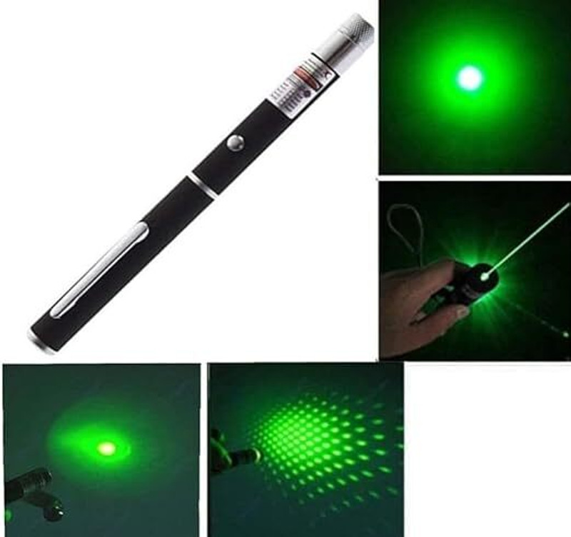 ECOSKY Ultra Powerful Green Laser Light Pen Beam for Presentation with Adjustable Cap(Green)
