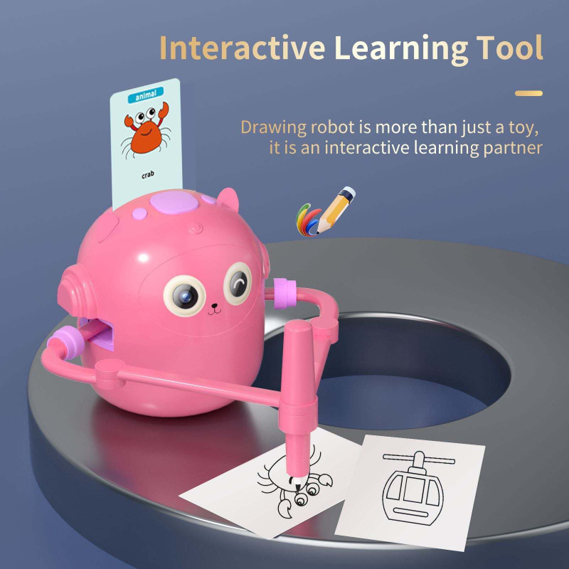 dimorraclub Quincy Drawing Robot: The Interactive AI Tutor for Creative Development(Multicolor)