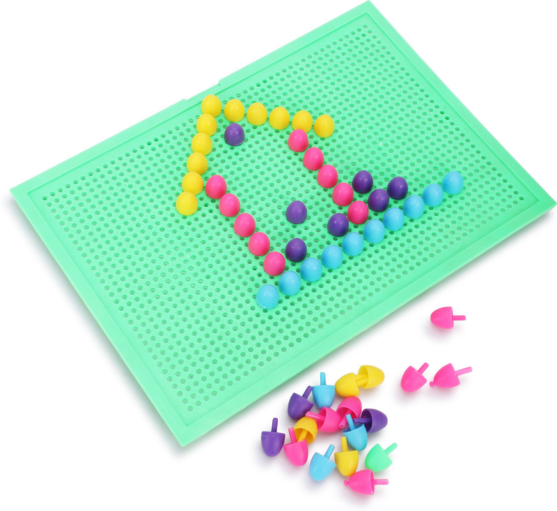 Little B Pegboard Toy Set, Colorful Pegs, Educational Learning Activity(Multicolor)