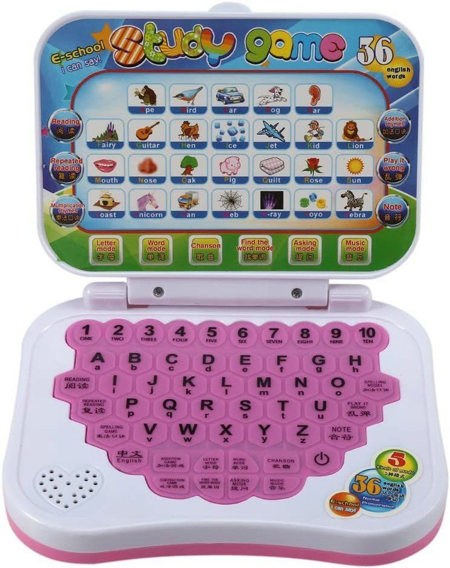 Pulsbery New Learning Kids Laptop,Study Game Computer Notebook Toy(Multicolor)