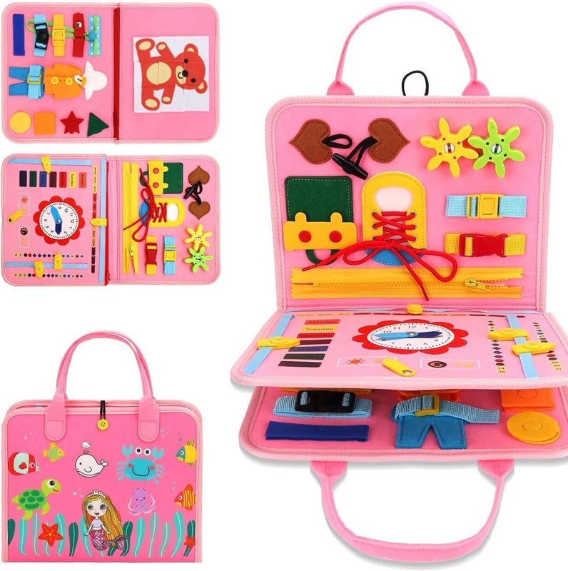 PRAYOSHA ENTERPRISE Busy Board Activity Book Pink(Pink)