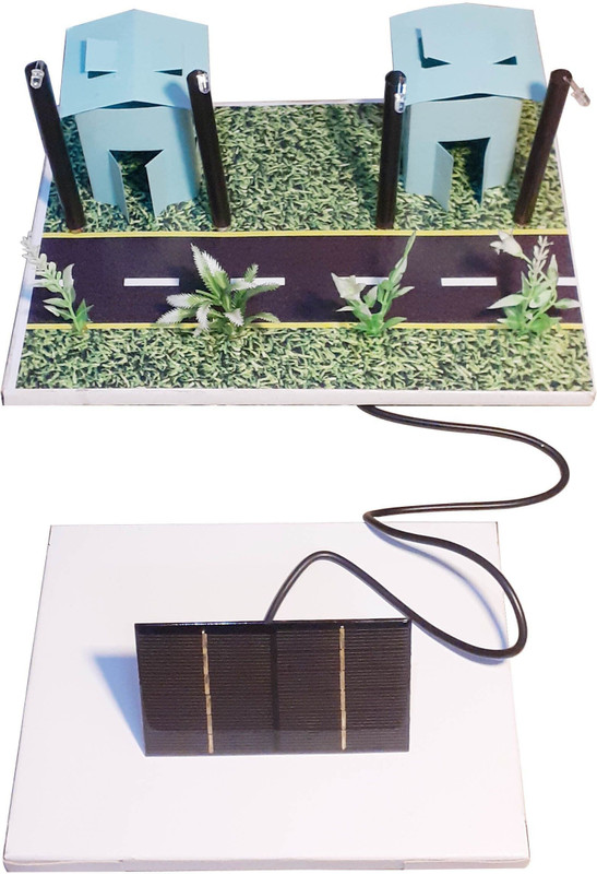 MELODY's Solar Street Light Energy Conservation model for School Science Project, with decorative material and Project Report.(Multicolor)