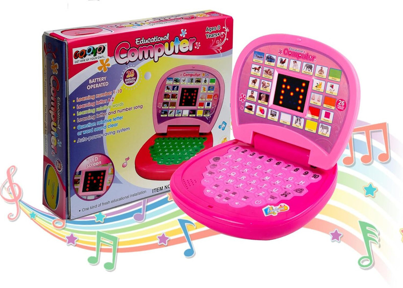 mega shine Battery Operated Educational Learning Laptop Toy(Multicolor)