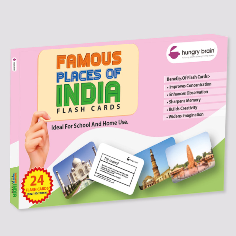 hungry brain Mind Wealth FAMOUS PLACES OF INDIA- Easy & fun way of learning-2yr-6yr kids(Multicolor)