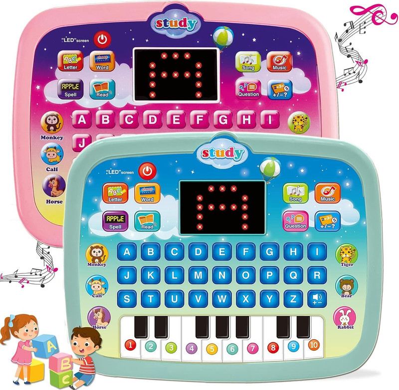 NIYAMAT Learning Educational Computer Kids Piano Laptop with Led Screen & Music(Multicolor)