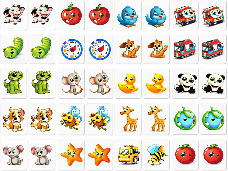 Faztroo Toddler Memory Matching Game Cards (3+ Years) – 72 Flash Cards(Multicolor)