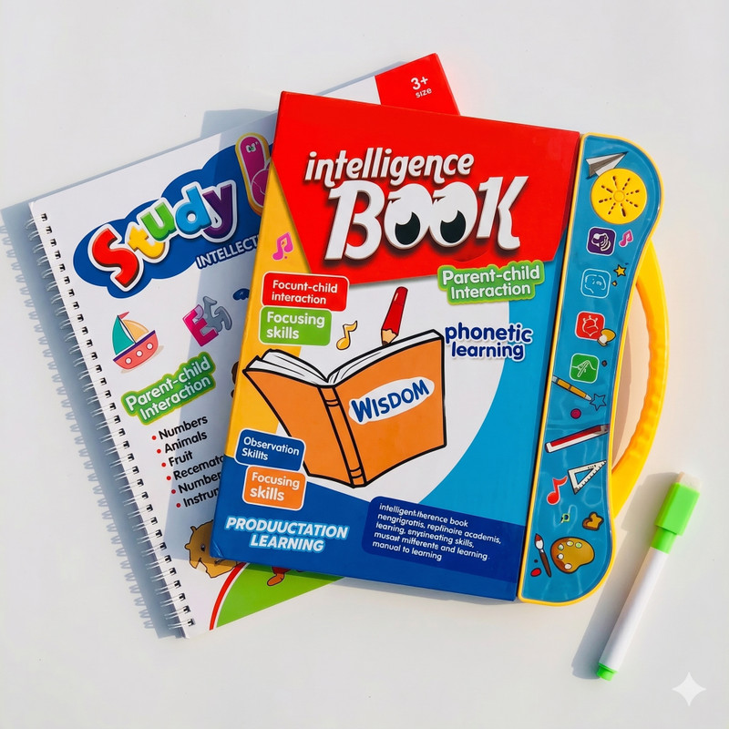 Funroom Intelligent Sound Book for Kids Interactive Learning(Multicolor)