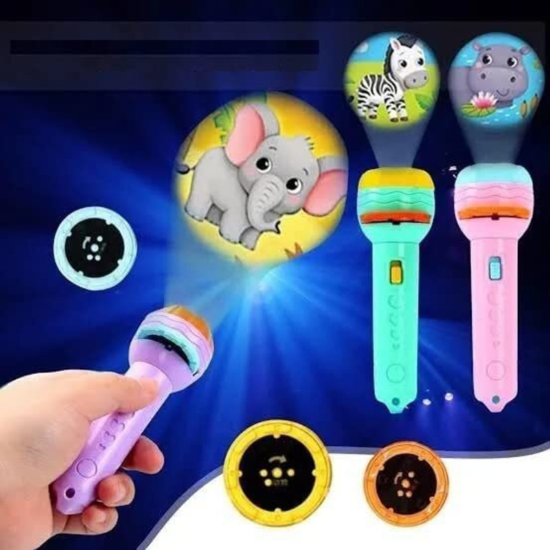 Sitrus Mini Slide Projector Flashlight Torch, Kids Projection Light Toy (Multicolor)(Multicolor)