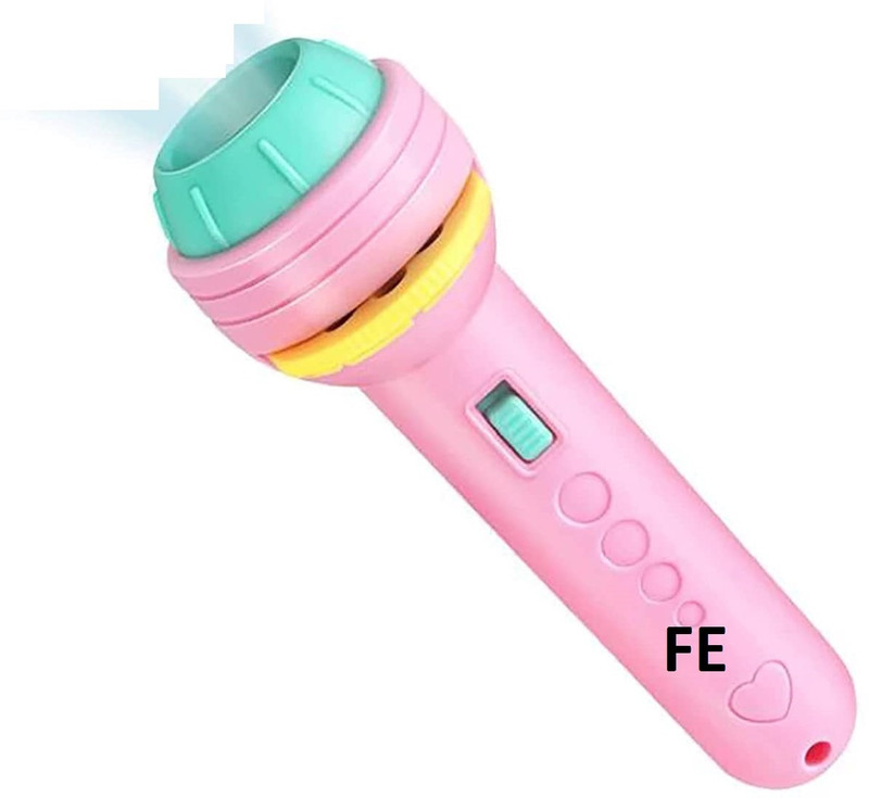 fenterprises Projector Flashlight Torch Kids Toy Education Learning Night Light FE001(Multicolor)