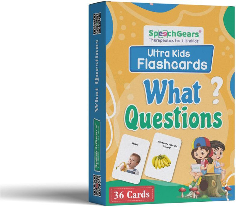 SpeechGears What Questions 36 Flashcards for Early Learners(Multicolor)