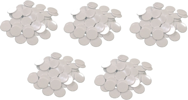 MOREL ROUND PLASTIC PLAIN TOKEN COIN FOR SHOP, GAMES, STORES, SCHOOL (500 COIN, WHITE)(White)