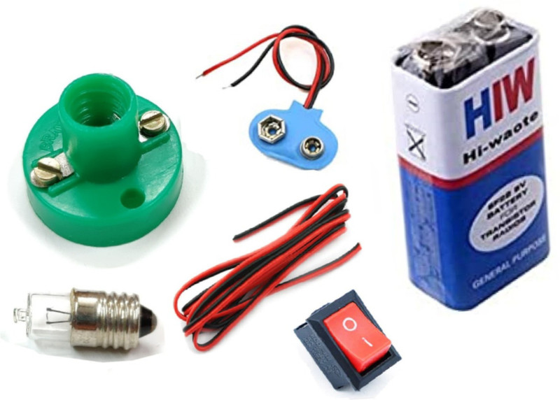 ERHIndia Mini Bulb Holder for Electronic circuit board kit with Bulb kit(Multicolor)