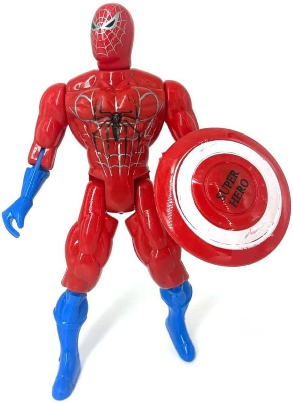 Maru&sons "Spiderman Superhero and Batman Toy with lights & Movable Joints.(Multicolor)