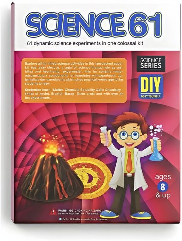 JSMJ DEALS DIY Science 61 Experiment Kit for Kids Learning Toy for Boys & Girls(Multicolor)