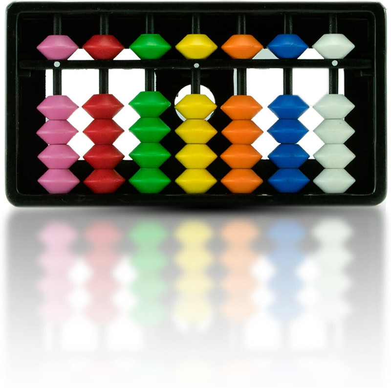 lavine 7 Rods Abacus - Multi Colour Beads_Educational - Mathematic Counting Toy(Multicolor)