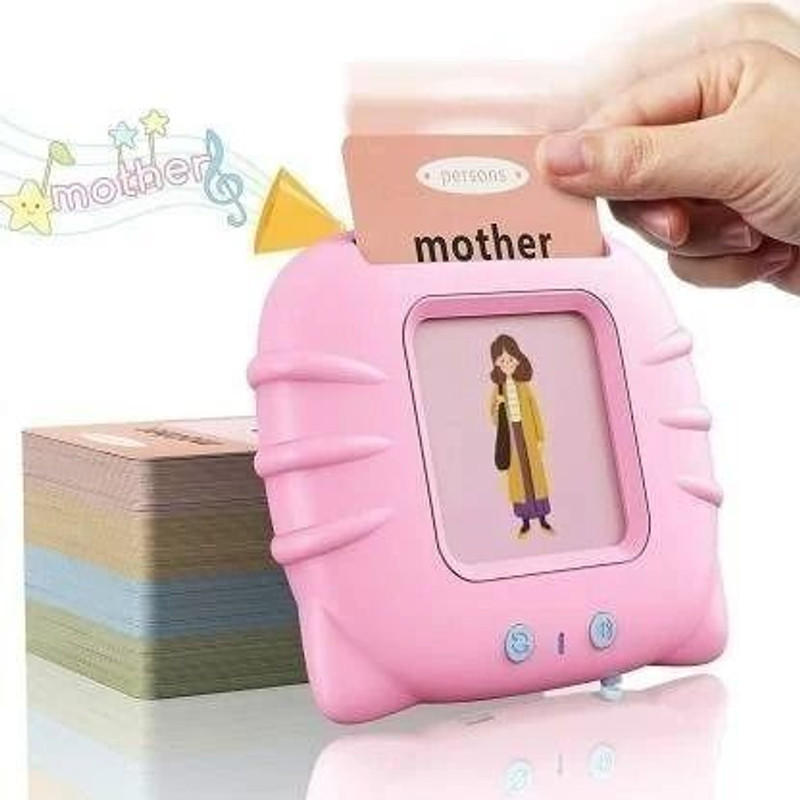 Netigems Talking Flash Card Reader Toys For Kids, 224 Words Learning Baby Toys For Kids |(Pink)