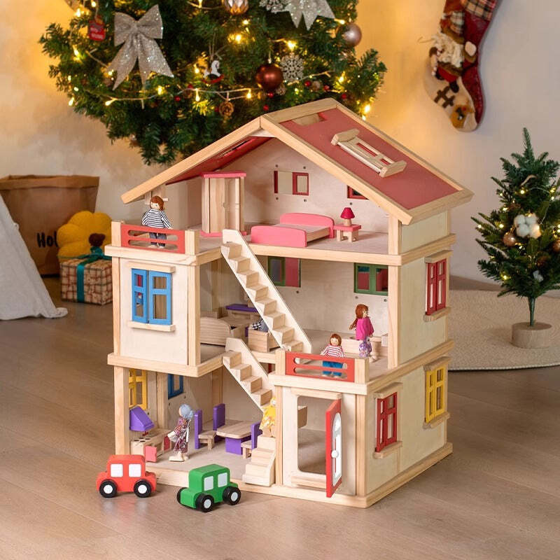 dimorraclub Lil D&A - Children’s Wooden Play House – Made in India(Multicolor)