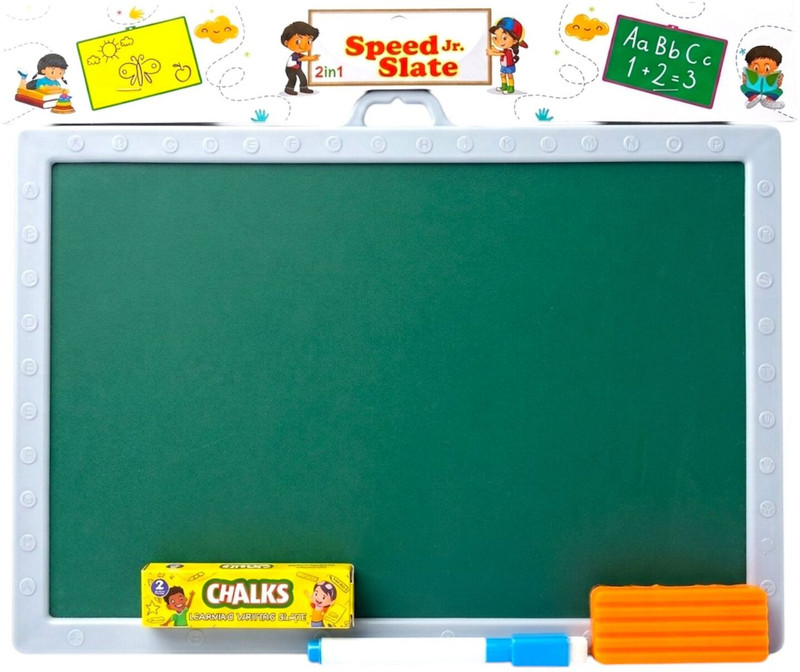 ultrabox trends 2-in-1 Double Sided Writing Slate Board (Random Color-Pack 1)(White)