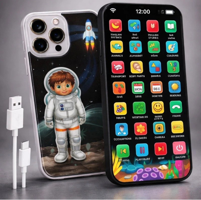 SJVJ Educational Phone Toy for Kids 24 Modes Talking Baby Smart Phone(Black)