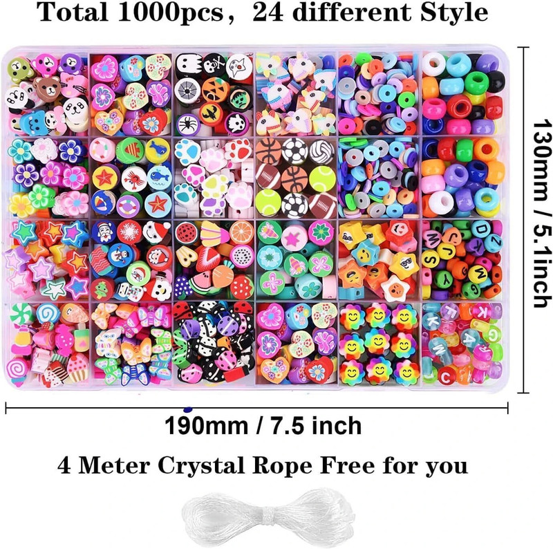 AORDEY Kids Jewelry Making Kit, Plastic Beads for Crafts, Unicorn Theme (Cute Charm)(Multicolor)