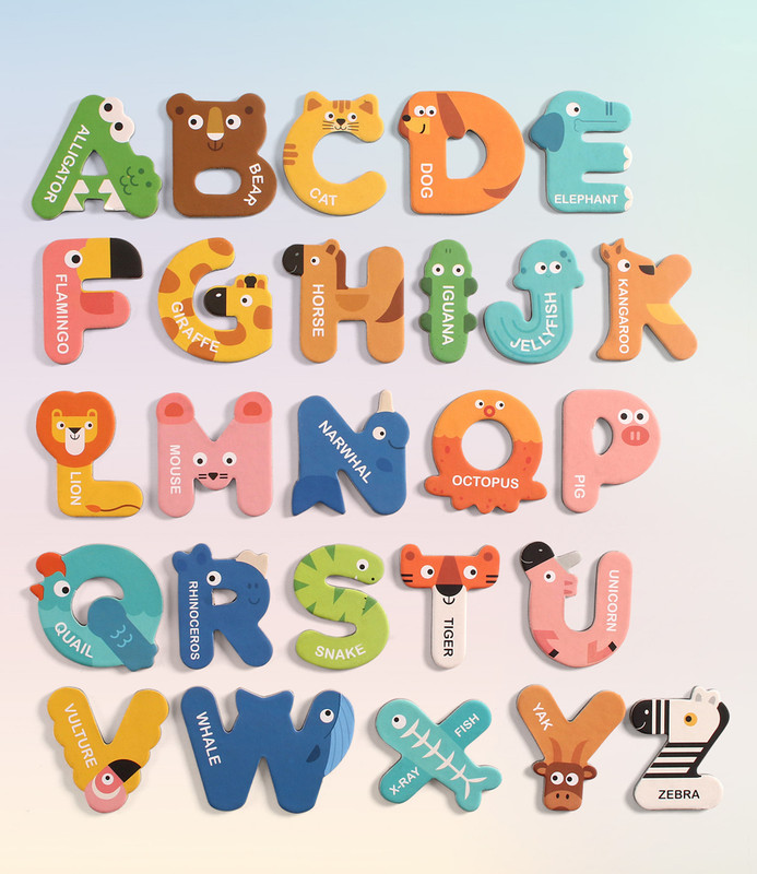Play Nation 26 Pcs Animal Themed Magnetic Alphabets for Kids, Fun Learning & Educational Toy(Multicolor)