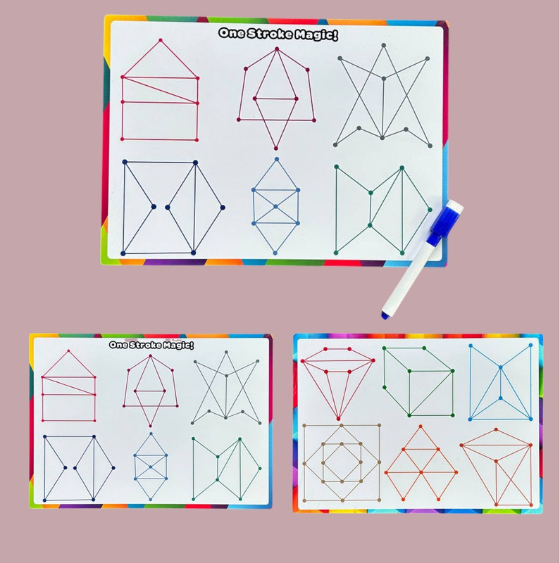 kiddiwinks One Stroke One Shape challenge(Multicolor)