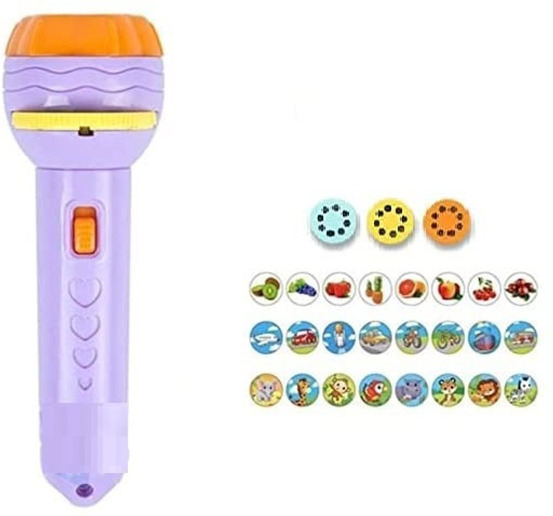 toyboyzone Mini 3 Slide 24 Pattern Light Projector tourch Kids Students Learning(Multicolor)
