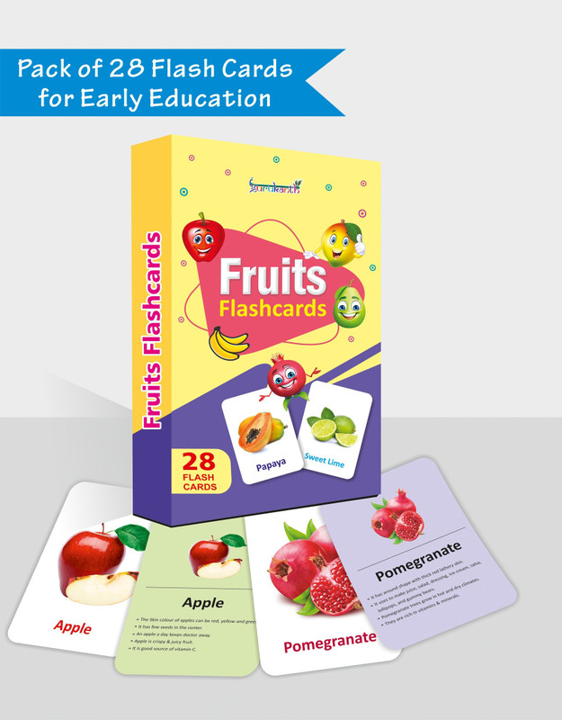 gurukanth Fruits Flash Cards Easy & Fun way of Learning(Yellow)