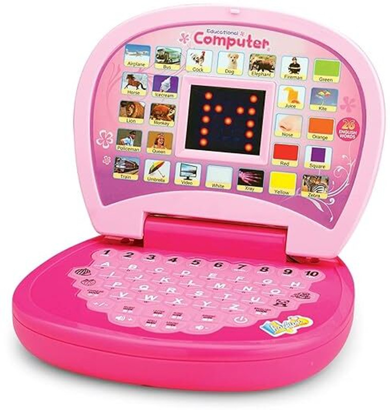 Pepstter 2011A Battery Operated Educational Learning Laptop(Pink)