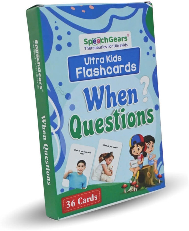 SpeechGears When Question Educational Flash Cards For Kids (Multicolor)(Multicolor)