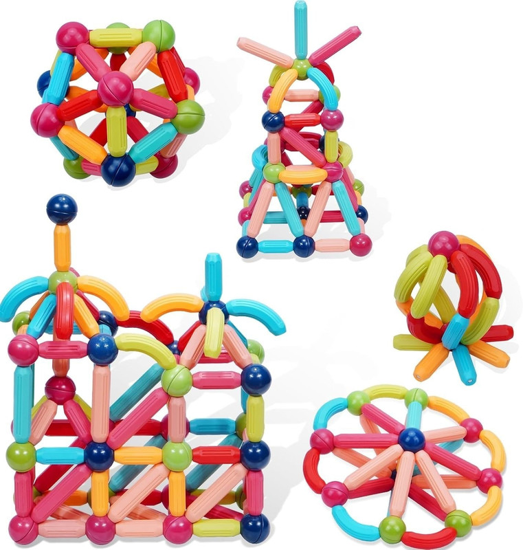 Samvardhan 25 PCS Magnetic Building Blocks Set for Kids – Colorful Construction Toys(Multicolor)
