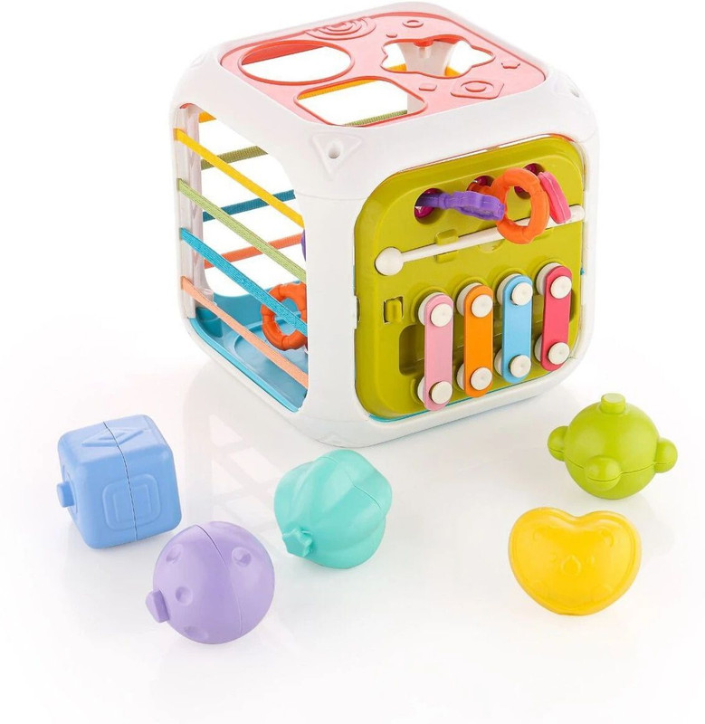 SANISHTH Montessori 7 in 1 Baby Sensory Toy for Kids - Educational Learning Shape Sorter(Multicolor)