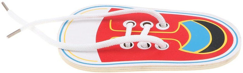Childgossip Shoe Shape Wooden Toy For Develop Kids Lacing and DIY Skill Perfect for Training(Multicolor)