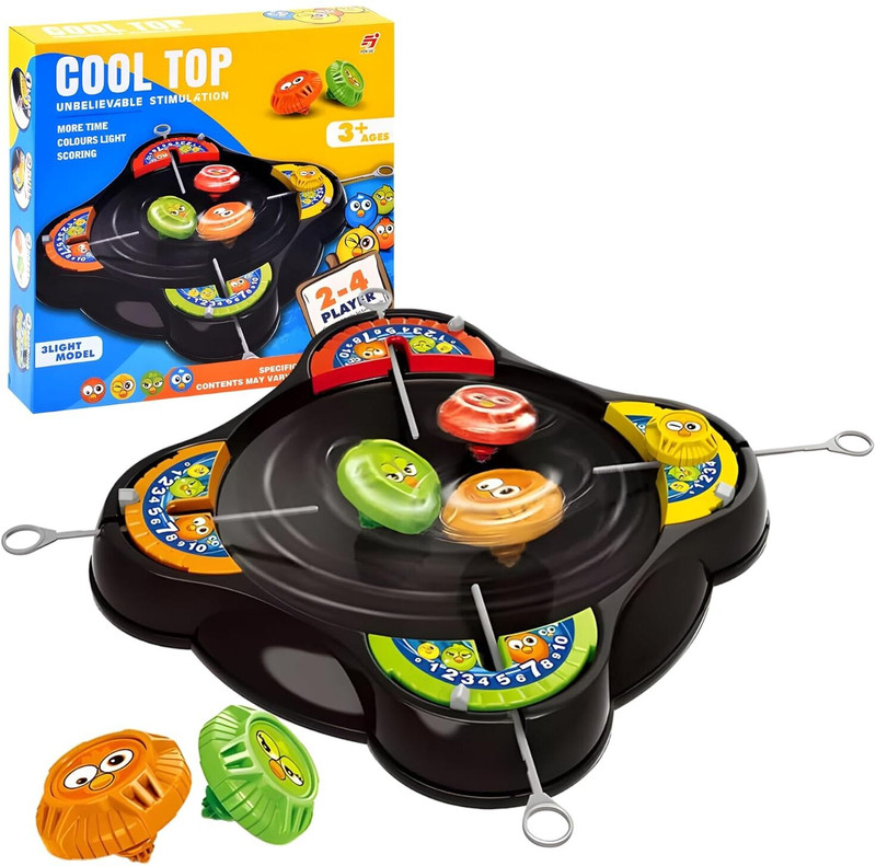 Jericos 4 Players Cool Spinning Battle Top Game, Gyro Battle Toy(Multicolor)