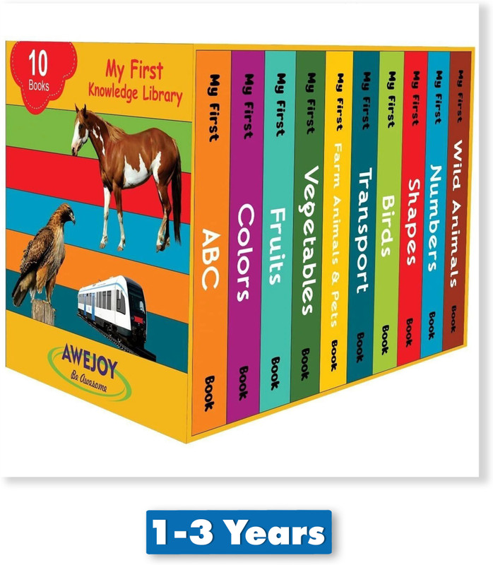 AWEJOY My First Knowledge Library: 10 Board Books -Preschool Learning & Development Kit(Multicolor)