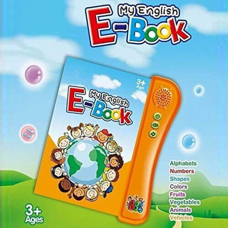 KC COLLECTION Intelligence E-Book for Kids - Learning Book with Sound, Educational English Reading Book - Alphabets, Numbers, Animals, Fruits, Person Title,...(Multicolor)