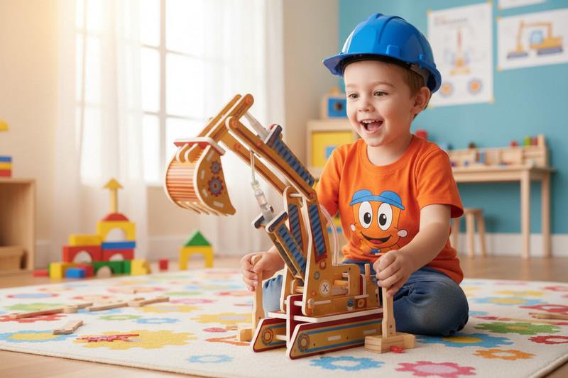 dimorraclub STEM DIY Hydraulic Excavator Construction Set(Multicolor)