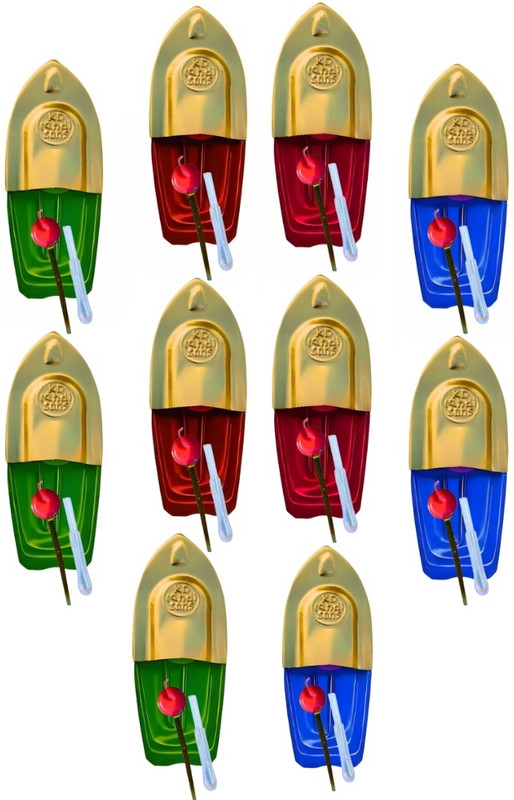kd and sons Set of 5 steam Boat with free candle & dropper|| pop pop Boat(Multicolor)