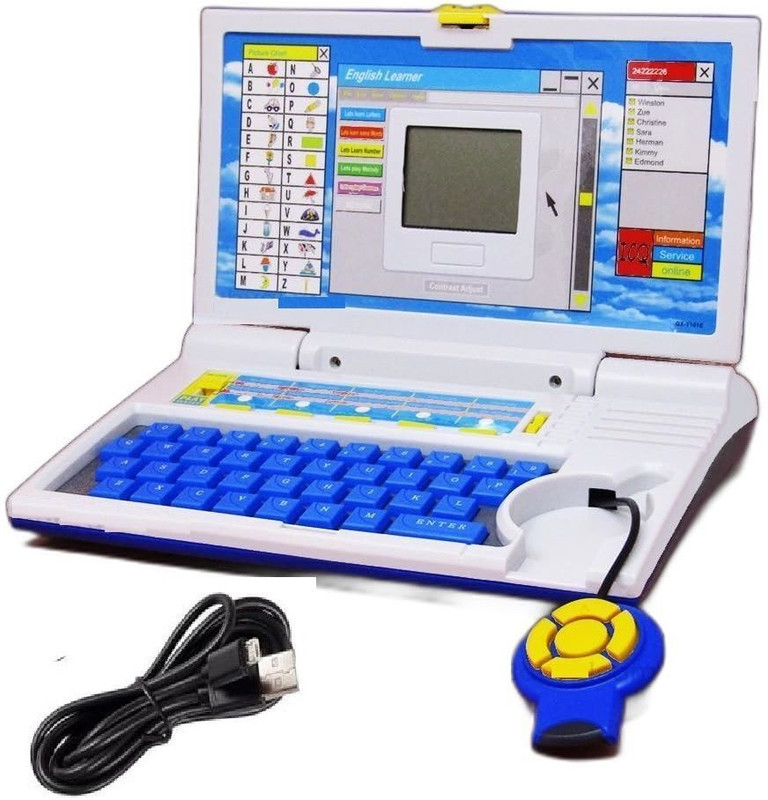 SNISH SIGNATURE Learning Laptop Toy with Mouse English Alphabet, Spelling, Math, Memory(Multicolor)