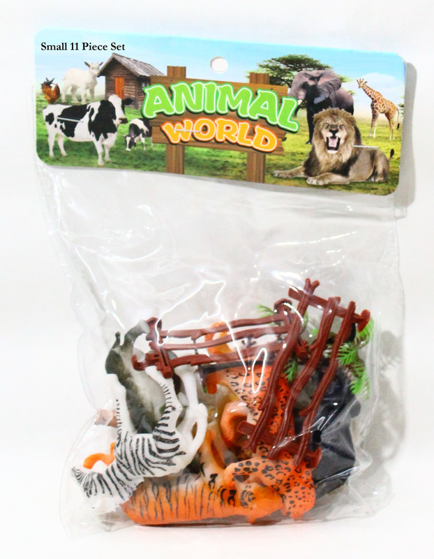 Quadrants Wild Animals Figures Set for Kids Educational Toy Big Size Pack of 14