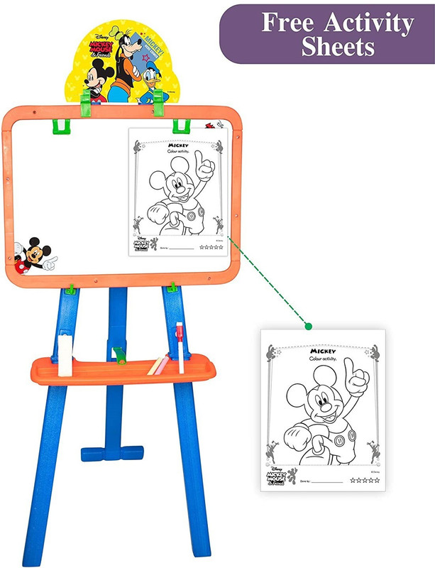 JMdSports 5 n1Dual Side Spiderman Easel Board For Kids (Multifunctional White&Black Board)(Multicolor)