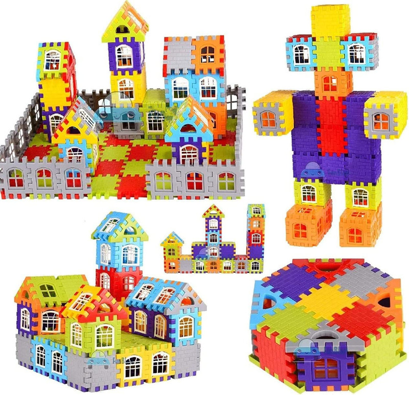 GAMLOID Best Sale My Happy House 52 Pcs Building Blocks Toy for Kids(Multicolor)
