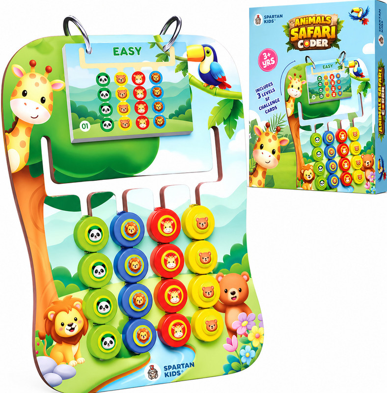 Braintastic Sea Animals Coding Game Toy for Kids, Brain Development Logical Puzzle Board(Multicolor)
