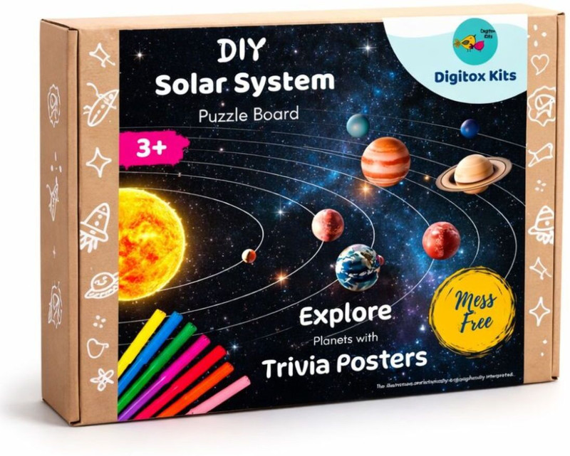 Digitox Kits DIY Solar System Puzzle(Multicolor)