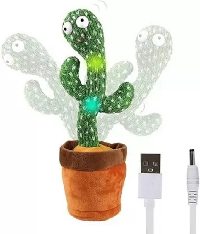 FASTFRIEND Bhoot Dancing Cactus Toy with Mimic Speak Option (Multicolor)(Multicolor)