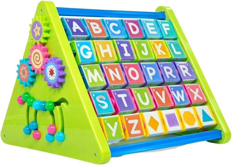 FLYI Learning 8-in-1 Activity Triangle Toys Montessori Teaching Toys Educational Toys(Multicolor)